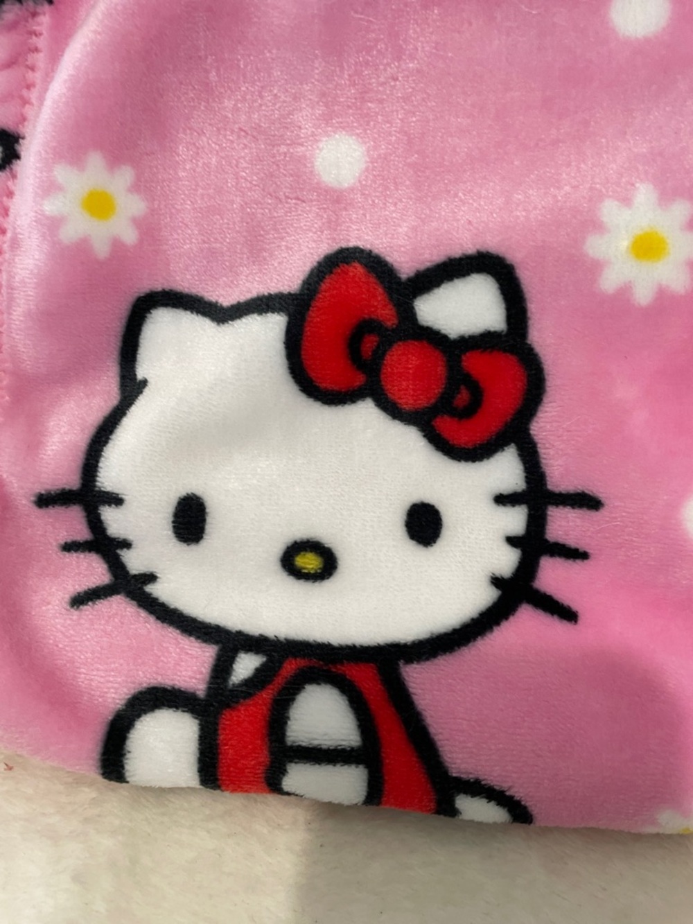 Hello Kitty Pink Patterned Plush Throw Blanket - Picture 11 of 16
